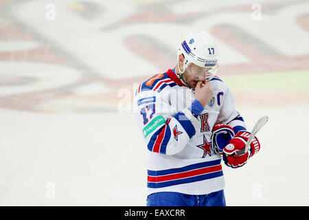 20. November 2014 - Helsinki, Finnland - Ilya Kovalchuk der SKA in der Kontinentalen Hockey-Liga Spiel Jokerit Vs SKA Sankt Petersburg in der Hartwall Arena in Helsinki am 20. November 2014. Matti Raivio / in der ganzen Presse Stockfoto