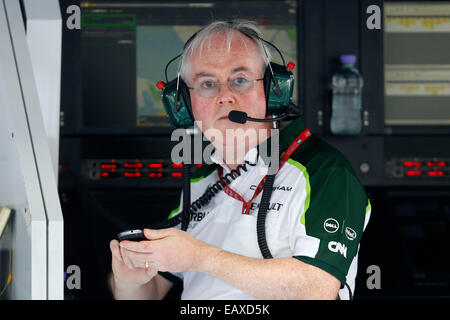 Abu Dhabi, Vereinigte Arabische Emirate. 20. November 2014. Motorsport: FIA Formula One World Meisterschaft 2014, Grand Prix von Abu Dhabi, Finbarr O'Connell (Caterham F1 Team), Credit: Dpa picture-Alliance/Alamy Live News Stockfoto