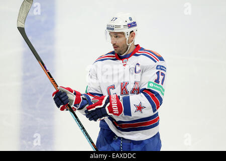 20. November 2014 - Helsinki, Finnland - Ilya Kovalchuk der SKA in der Kontinentalen Hockey-Liga Spiel Jokerit Vs SKA Sankt Petersburg in der Hartwall Arena in Helsinki am 20. November 2014. Matti Raivio / in der ganzen Presse Stockfoto