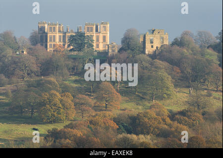 Hardwick Hall mehr Glas als Stein. Stockfoto