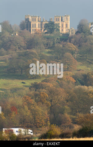 Hardwick Hall mehr Glas als Stein. Stockfoto