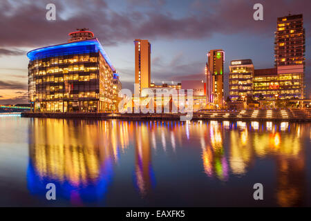 Medienstadt UK Salford Quays Manchester Stadtbild mehr Manchester England UK GB EU Europa Stockfoto