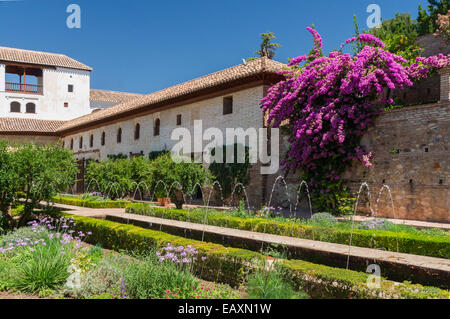 Patio De La Acequia in Generalife, Granada, Spanien Stockfoto