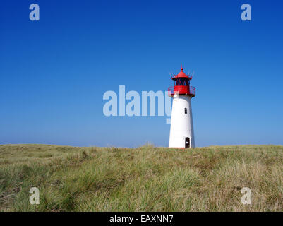 Der Leuchtturm im Norden von Sylt, Schleswig-Holstein, Deutschland Stockfoto