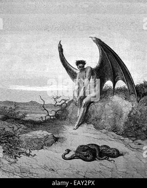 Luzifer, der gefallene Engel von Paradise Lost Stockfoto