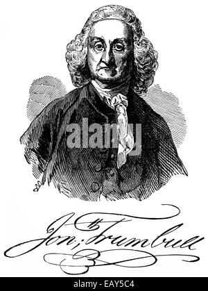 Porträt von Jonathan Trumbull sr. oder Trumble, 1710-1785, ein amerikanischer Politiker, Porträt von Jonathan Trumbull Senior, Oder Trum Stockfoto