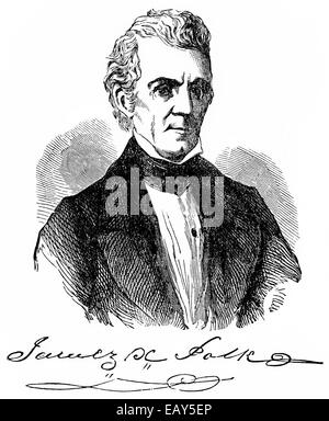 James Knox Polk, 1795-1849, der 11. Präsident der Vereinigten Staaten, James Knox Polk 1795-1849, Elfter Präsident der Verein Stockfoto