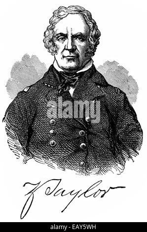 Zachary Taylor, 1784-1850, der 12. Präsident der Vereinigten Staaten, Zachary Taylor, 1784-1850, Ein Amerikanischer General un Stockfoto