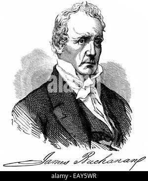 James Buchanan, 1791-1868, ein US-amerikanischer Politiker und der 15. Präsident der Vereinigten Staaten von Amerika, James Buchanan, 1791-1 Stockfoto