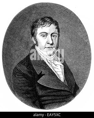 Johann Nepomuk Hummel, 1778-1837, ein österreichischer Komponist und Pianist, Porträt von Johann Nepomuk Hummel, 1778-1837, Ein öste Stockfoto