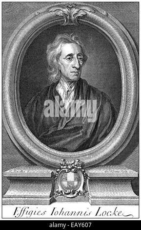 Porträt von John Locke, 1632-1704, ein englischer Philosoph und Vordenker der Aufklärung, Porträt von John Locke, 16 Stockfoto