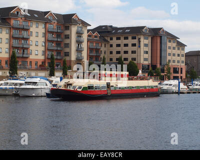 "Shannon Prinzessin" Hotel Schiff vor Anker in Athlone Town auf dem Fluss Shannon in Westmeath, Irland. Stockfoto