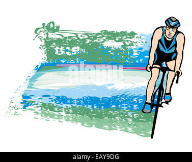 Radfahren Grunge frame Stockfoto