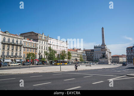 Restauradores Platz und Liberty Avenue, Lissabon, Portugal Stockfoto