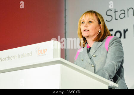 Belfast, Nordirland. 22. November 2014. Bildung-Ausschussmitglied Michelle McIlveen MLA auf 2014 DUP Konferenz Credit: Stephen Barnes/Alamy Live News Stockfoto