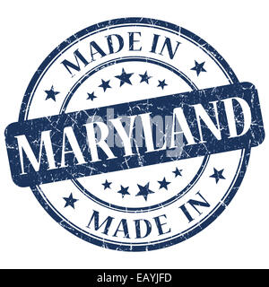 in Maryland blaue Runde Grunge isoliert Stempel gemacht Stockfoto
