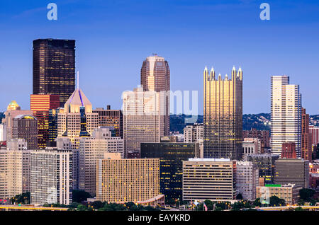 Die Innenstadt von Skyline von Pittsburgh, Pennsylvania, USA. Stockfoto