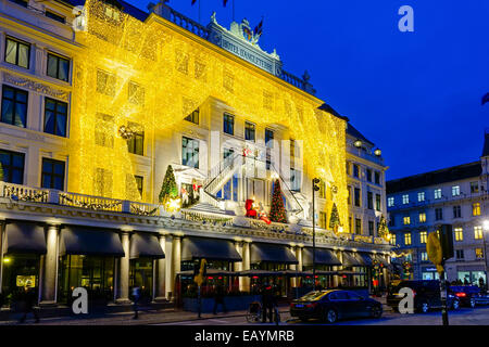 Weihnachten dekoriert Hotel d ' Angleterre in Kopenhagen, Dänemark, Skandinavien, Europa Stockfoto