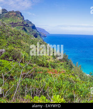 Der Kalalau Trail auf Kauai Stockfoto