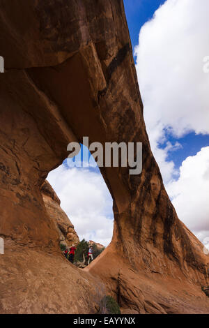 Partition Arch Arches-Nationalpark, Moab, Utah, USA. Stockfoto