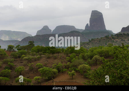 Ansichten der Simien Mountains, Äthiopien Stockfoto