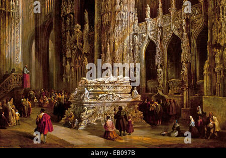 Ansicht der Kathedrale das Innere von Jenaro (Genaro) Pérez Villaamil (1807 – 1854 Spanien Spanisch Stockfoto