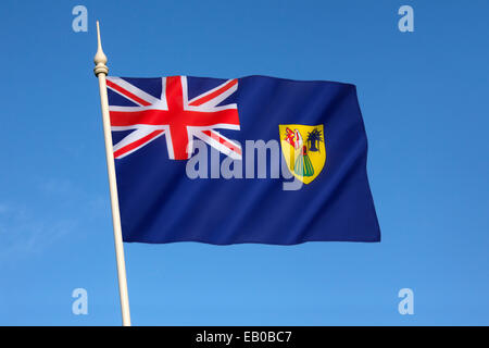 Flagge der Turks And Caicos Islands Stockfoto