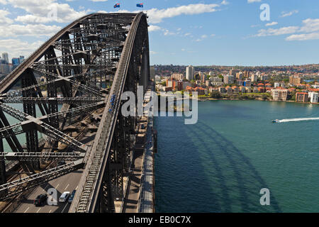 Sydney Harbour Bridge Kletterer aus der Pylon Lookout Tower NSW Australia Stockfoto