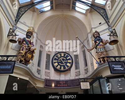 Royal Arcade Gog und Magog Statuen Melbourne Victoria Australien Stockfoto