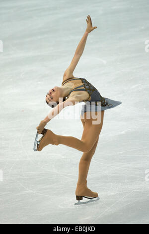 Olympic Champion Adelina Sotnikowa (RUS) im Wettbewerb mit der Eiskunstlauf Kür an die Olympischen Winterspiele Sotschi 2014 Stockfoto