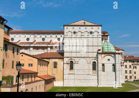 Kirche San Frediano in Lucca, Toskana, Italien. Stockfoto