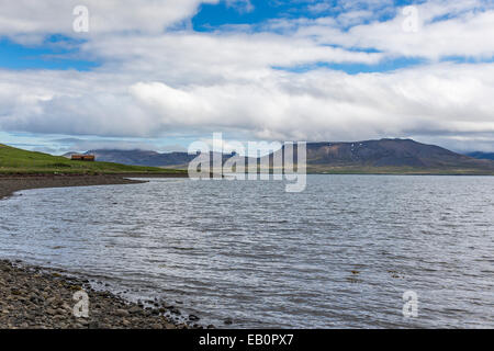 West Island, Snaefell Halbinsel, Mt Kirkjufell (463m)-Zucker oben Stockfoto