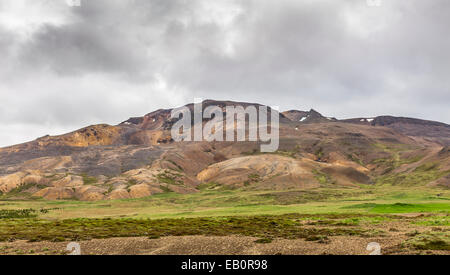 Westisland Westfjorde, Flókalundur, Straße und Landschaft auf dem Weg nach Látrabjarg Stockfoto