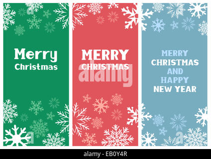 Mehrfarbige Weihnachtskarte Stockfoto