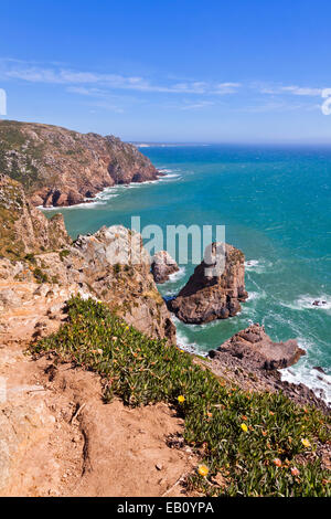 Cabo da Roca - der westlichste Punkt Europas, Portugal Stockfoto