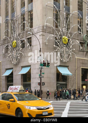 Tiffany & Co., Juwelier, Weihnachtsschmuck, NYC Stockfoto