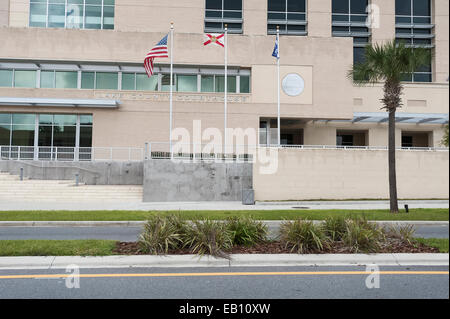 Neu errichteten Lake County Courthouse Eingang Tavares-Florida-USA Stockfoto