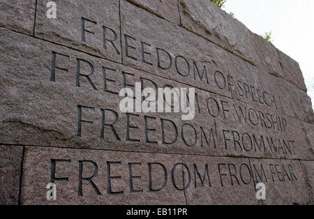 Detail, Franklin Delano Roosevelt Memorial, Washington D.C., USA. Stockfoto