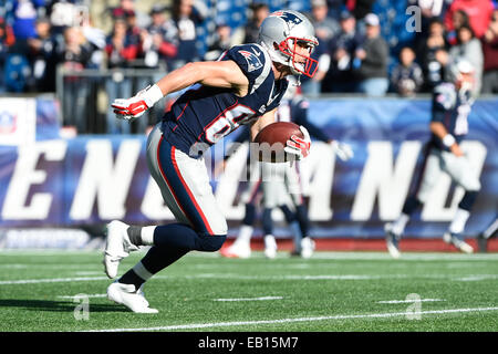 Foxborough, Massachusetts, USA. 23. November 2014. New England Patriots Wide Receiver Danny Amendola (80) erwärmt sich vor dem NFL-Spiel zwischen den Detroit Lions und die New England Patriots im Gillette Stadium in Foxborough, Massachusetts statt. Die Patriots besiegt die Löwen 34-9. Bildnachweis: Cal Sport Media/Alamy Live-Nachrichten Stockfoto