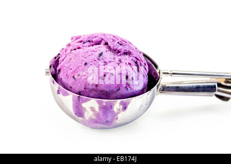 Eis-Heidelbeere im Löffel Stockfoto
