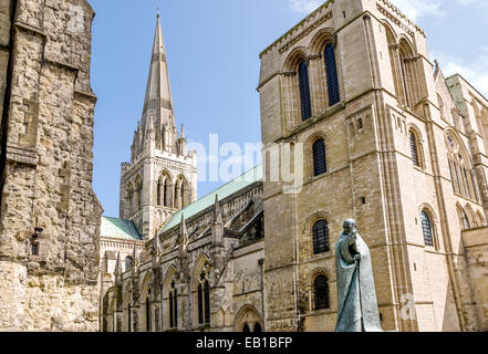 Chichester Cathedral in der Grafschaft West Sussex, England. Stockfoto