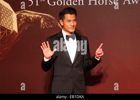 Aaron Kwok besucht 51. Golden Horse Film Festival in Taiwan, Taipei am 22. November 2014. Stockfoto