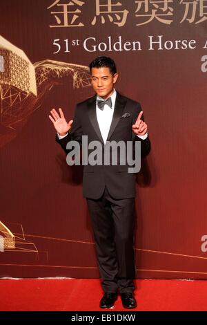 Aaron Kwok besucht 51. Golden Horse Film Festival in Taiwan, Taipei am 22. November 2014. Stockfoto