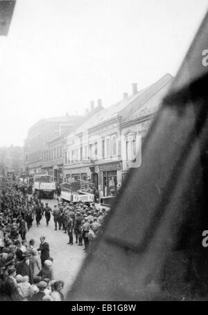 Eine Kundgebung der SA (Sturmabteilung), die einen Tag vor den Reichstagswahlen 5. während der Weimarer Republik in Falkenstein bei Auerbach am 13. September 1930 stattfand. Fotoarchiv für Zeitgeschichtee - KEIN KABELDIENST Stockfoto