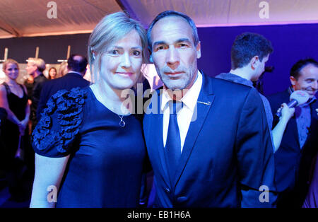 Zürich, Schweiz - Wahlheimat 22, 2014: Laureus Charity Night mit Mike Horn und Frau Cathy Gilman/Picture alliance Stockfoto