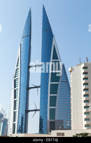 Manama, Bahrain - 21. November 2014: Bahrain World Trade Center Stockfoto