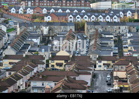 Sozialer Wohnungsbau, Bogside, Derry, Londonderry, Nordirland. Foto: George Sweeney/Alamy Stockfoto