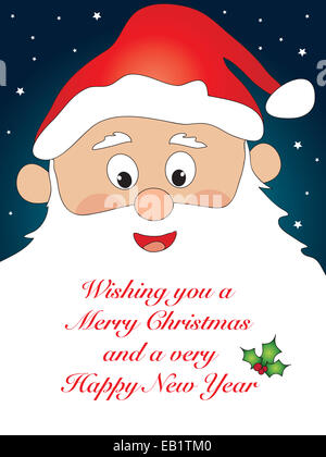 Abbildung mit einem happy Santa claus Stockfoto