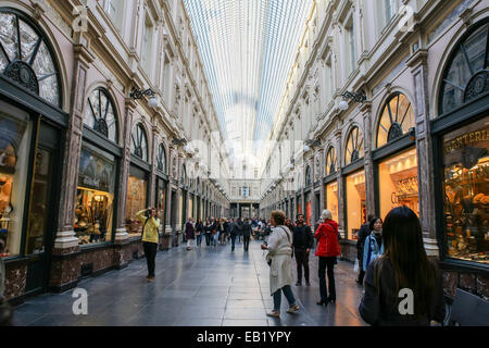 Galeries Royales Saint-Hubert Brüssel Stockfoto