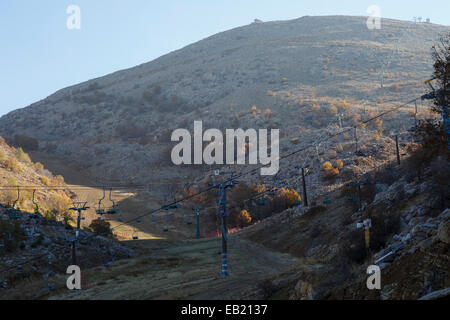 Ski-Station. Mt Hermon. Golan-Höhen. Israel. Syrien. Asien Stockfoto